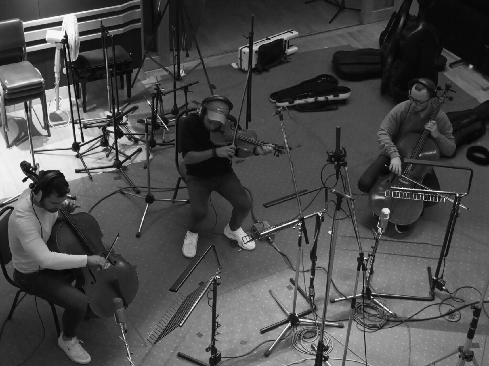 Recording session from above
